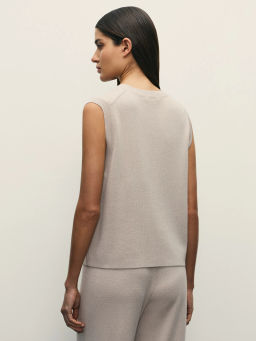 Вязаный жилет прямого кроя / Zarina  фото 5