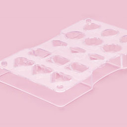 Форма для конфет и шоколада Самоцветы, 15 ячеек, 20?12?2.5 см, прозрачная