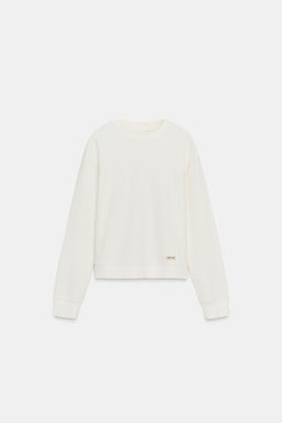 WAFFLE T-SHIRT WITH LABEL - Zara фото 6