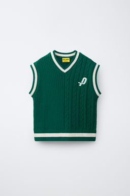 CHALECO PUNTO PENN  / Verde / Crudo - Zara фото 2