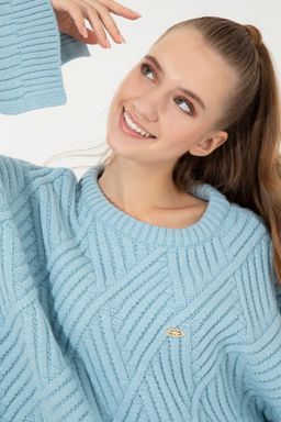 Женский синий трикотажный свитер - U.s. polo assn фото 3