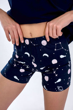 Арт. 9161 Пижама с шортами 42-50 (5 шт) Цвет:верх-темно-синий, низ-темно-синий - Калинка фото 16