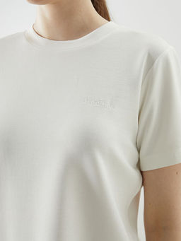 Bisiklet Yaka Nak??l? Kad?n Ti??rt