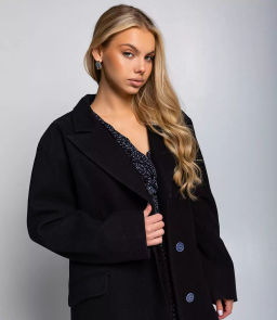 Пальто #ОБШ2850, чёрный