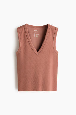 Camiseta acanalada sin mangas Cooling Slim Fit - H&m фото 3