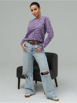 Лонгслив Леопард женский коричневый - София фото 30