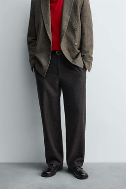 100% WOOL PLEATED TROUSERS LIMITED EDITION - Zara фото 2