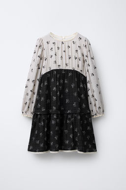 CHECK AND FLORAL DRESS