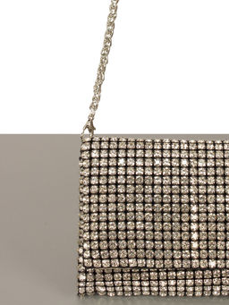 LACCOMA сумка ST167-червонное серебро стразы  фото 5