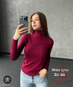 Водолазка женская однотонная