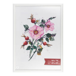 Рамка Gamma ПРК-22 50 х 70 см пластик. с оргстеклом под белое дерево