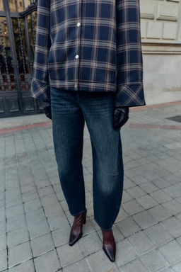 LEATHER -STYLE HEEL ANKLE BOOTS - Zara фото 2