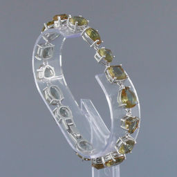 Султанит Браслет Джейни родий, длина 17.5см - Agat77 фото 2