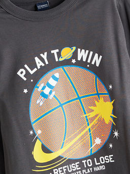 Bisiklet Yaka Erkek ?ocuk Pijama ?st