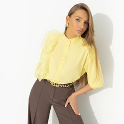 Рубашка комбинированная, Личное достижение (желтая) - Charutti фото 6