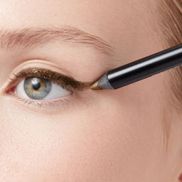 Provoc Гелевый карандаш-подводка для глаз водостойкий / Semi Permanent Gel Eye Liner №84 This Means War, оливковый с шиммером