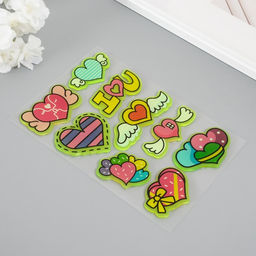 Интерьерные наклейки на стекло, окно «Любовь окрыляет», силикон, фосфорные, 20×16 см