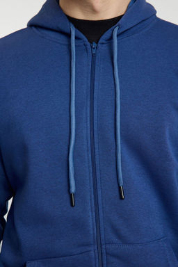 TRENDYOL MAN Siyah Oversize/Genis Kesim Kapusonlu Fermuarl? Sweatshirt-H?rka TMNAW22SW0620 - Trendyolmilla фото 4