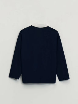 Хлопковый джемпер с отложным воротником / Zarina