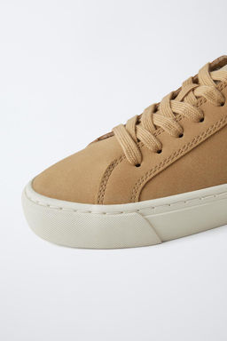 MINIMALIST LACE-UP SNEAKERS - Zara фото 5
