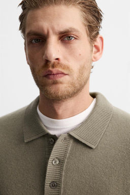 WOOL BLEND KNIT POLO SHIRT - Zara фото 6