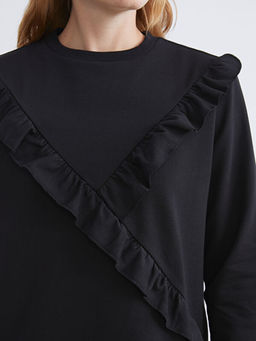 Bisiklet Yaka F?rf?rl? Kad?n Sweatshirt Tunik