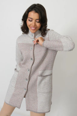 ЗЛАТА Кардиган С 2066/кофейный микс