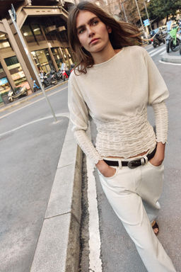 JERSEY PUNTO NIDO DE ABEJA / Crudo - Zara фото 2