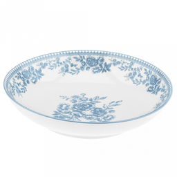 "Утренняя лазурь" Тарелка глубокая фарфоровая д203мм, h43мм, 700мл, отводка, белый (Китай)