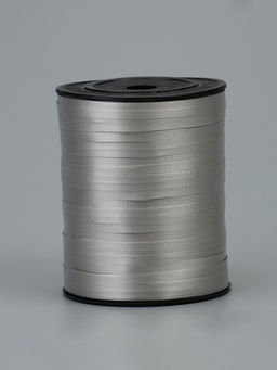 Лента для декора, подарков и шаров, серебристый, 0.5 см × 500 м