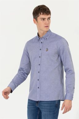 Рубашка мужская темно-синяя Uzunkol Basic - U.s. polo assn фото 3