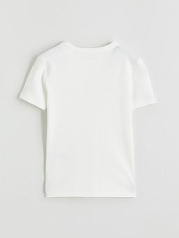 Bisiklet Yaka Basic K?z ?ocuk Ti??rt