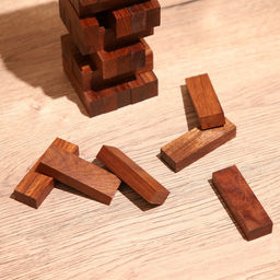 Игра настольная дженга «Падающая Башня», 21×8.5×6.5 см, дерево шишам