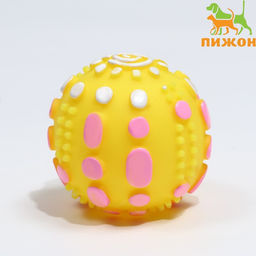 Игрушка пищащая Чудо-мяч, 6,5 см, жёлтая