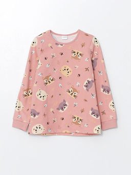 Bisiklet Yaka K?z ?ocuk Pijama ?st