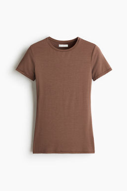 Camiseta de corte ajustado en punto el?stico - H&m фото 3