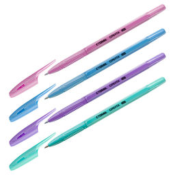 Цена за 10 шт. Ручка шар. СТАММ "Орбита 100" (РШ-30153) синяя 0.7мм, на масляной основе, пастельный корпус, в ассорт.