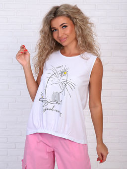 Майка женская МАРКИЗ (белый №0) - Ивановская трикотажная компания фото 2