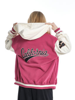 Толстовка с капюшоном с принтом 33-7647 красный - Mini maxi фото 12