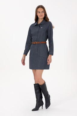 Kad_n Siyah Dokuma Elbise - U.s. polo assn фото 3