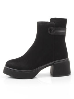 04-M3-5248 BLACK Ботинки зимние женские (натуральная кожа, натуральный мех)