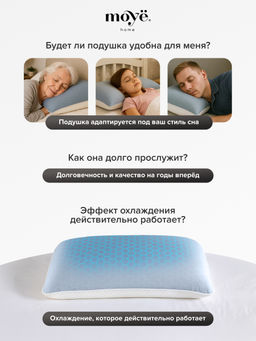 Анатомическая подушка Cool 60*40*13 Moye Smart  РФ