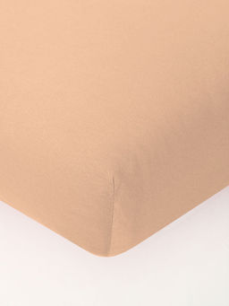 Простыня трикотажная на резинке - Персик 160х200х20