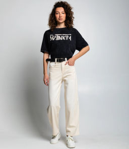 Джинсы #КТ89521, кремовый