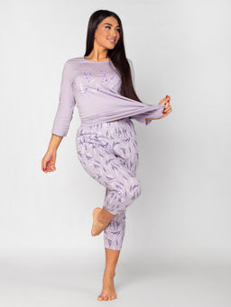 Пижама женская кулирка с брюками "ЛАВАНДА"