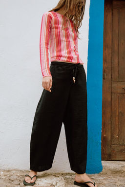 PANTAL?N BARREL R?STICO / Negro - Zara фото 2