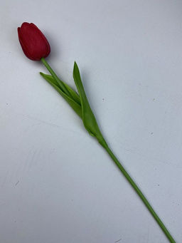 Тюльпан искусственный Aopen силикон 35 см красный  фото 10