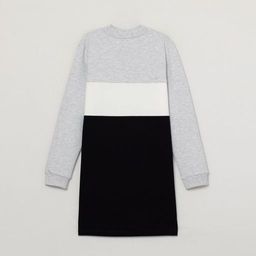CRB wear/CWJG 62936-11-296 Платье для девочки, светло-серый меланж-черный/Ex.Cherubino  фото 4