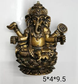 Ганеш в лотосе KBL-26 символ мудрости и счастья, помогает бизнесменам 9см-8см
