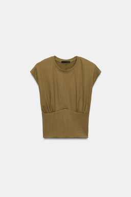 TOP TEXTURA CORSETERO / Khaki - Zara фото 6